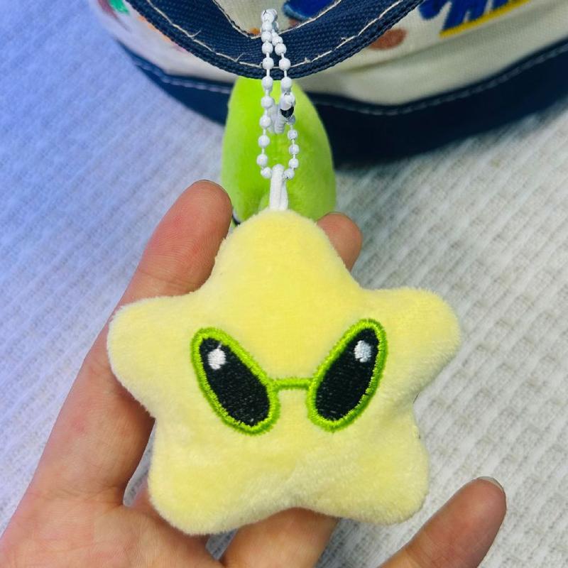 1/2Pcs Cartoon Alien Cute Star High Beauty Plush Doll Pendant Mobile Phone Rope Bag Pendant Car Keychain Versatile Birthday Gift