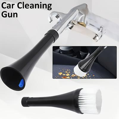1pc Aluminum Alloy Car Detailing Gun, High-Pressure 1/4 Inch Dry Blow Cleaning Tool, Uncharged Interior Spraying Washer