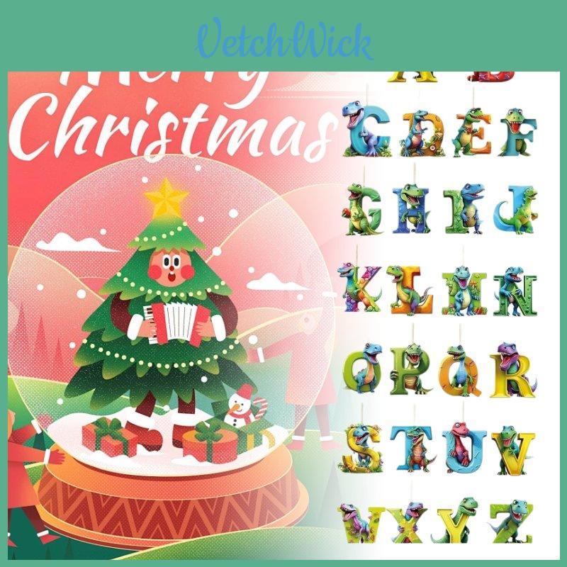 Colorful Acrylic Alphabet Letters Car Hanging Ornament For Christmas Home Decoration