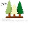 Handcrafted Wooden Tree Christmas Table Sign, 3 Colors Pine Sign with Holiday Desktop Ornament Base, Rustic Xmas Decoration for Party