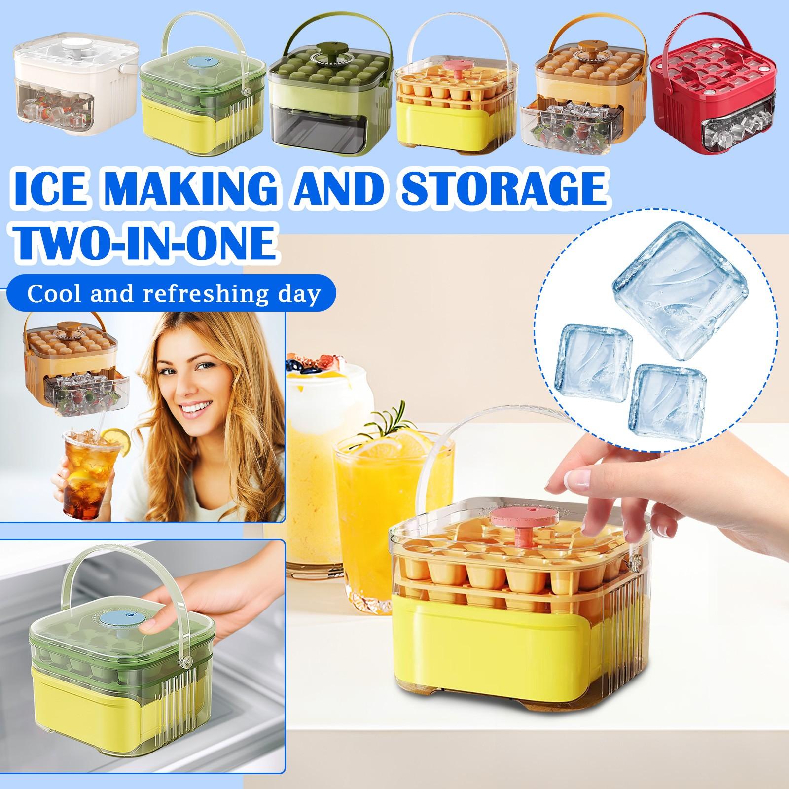 

Easy Ice Maker, Ice Mold, Ice Tray For Freezing Steps | Portable With Handle, No Need For Block Freezer, Suitable For Cocktails, Whiskey One Size зелений