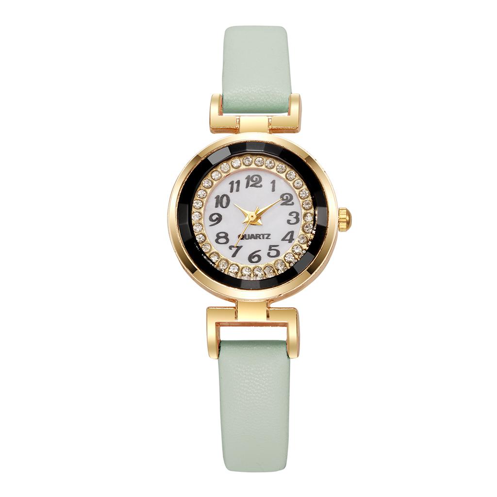 Mode Kleine Arabische Damenuhren Lässiges Lederarmband Quarzuhr für Mädchen Uhr Reloj Mujer