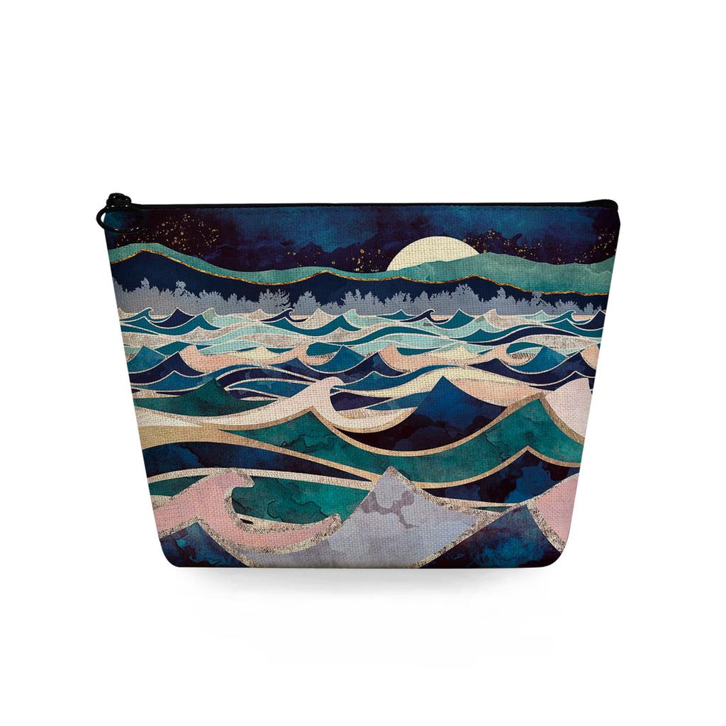 Women Landscape painting Print Cosmetic Bag Toiletries Organize Travel Storage Case 6753