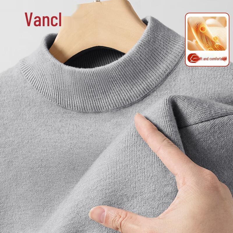 

VANCL Men s Textured Mock Neck Knit Sweater L