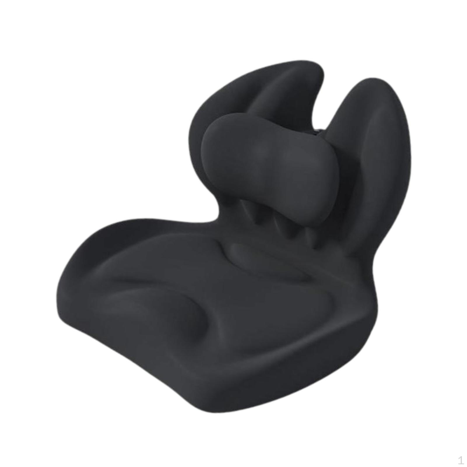 

Подушка для сиденья из пеноматериала с эффектом памяти, подушка для стула, удобный моющийся чехол, поддержка спинки, поясничная поддержка чёрный