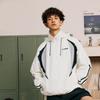 Li Ning Sports Lifestyle Series Color Block Long Sleeve Cardigan Unisex Outerwear Off-White AFDU863-1