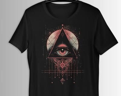 Evil Eye TShirt Gothic Occult Graphic Tee Graphic T Shirts Retro Streetwear Highquality Crewneck Shortsleeved Mens Tshirt