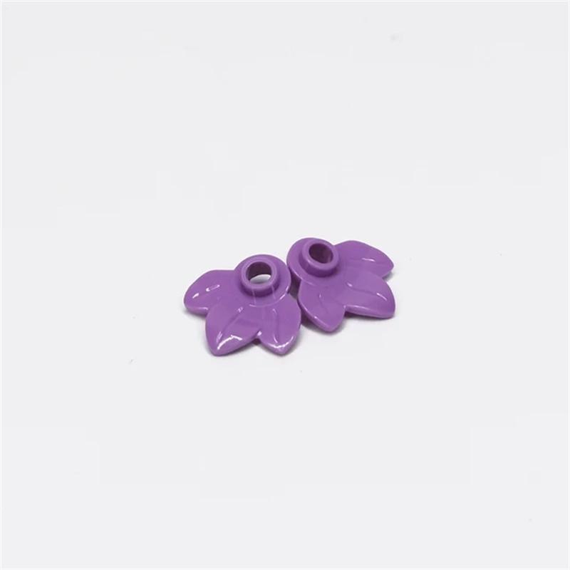 20 Stück MOC Teile 32607 Pflanzenplatte 1 x 1 Rund mit 3 Blättern Kompatible Steine DIY Zusammenbau Baustein Partikel Kinder Puzzle Spielzeug