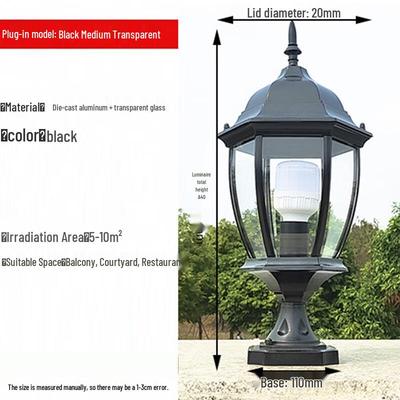 European Outdoor Waterproof Wall Pillar Lamp