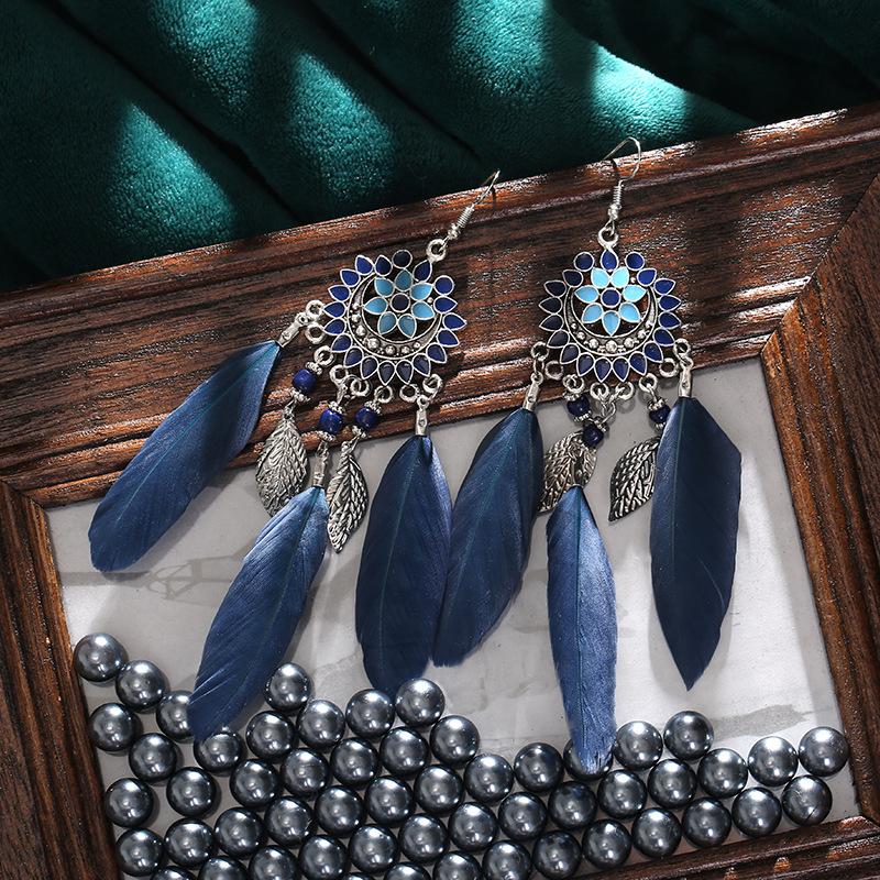 

2piece Bohemian Women Long Tassel Earrings For Diversified Collocation Earrings For Women Bead