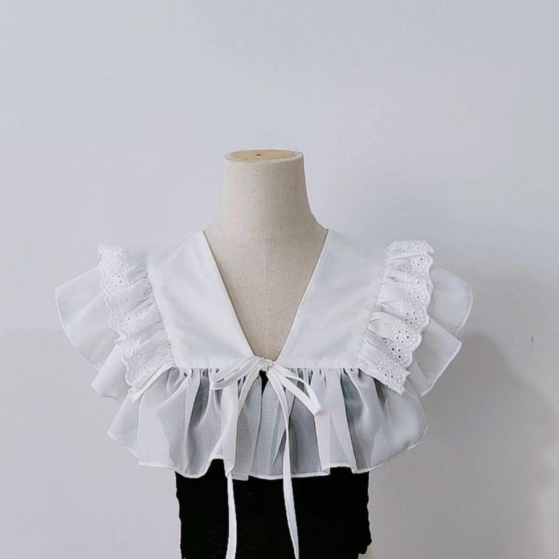 Colletto Falso Staccabile Accessorio per Camicetta da Ragazza per Felpa con Cappuccio Maglione e Vestito per Donna Ragazza Colletto Mezza Camicia