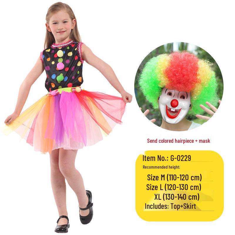 Kids' Clown & Magician Costume Set for Boys & Girls - Perfect for Masquerades, National Day, Christmas & New Year Performances.