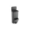 Poubelle De Recyclage 3 Compartiments - Plastique Recyclé - 80L - Anthracite - VANERN