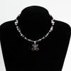 Diamonds Spiders Exaggerated Clavicle Chain Female Temperament Handmade Beaded All-matched Crystal Stone Necklace