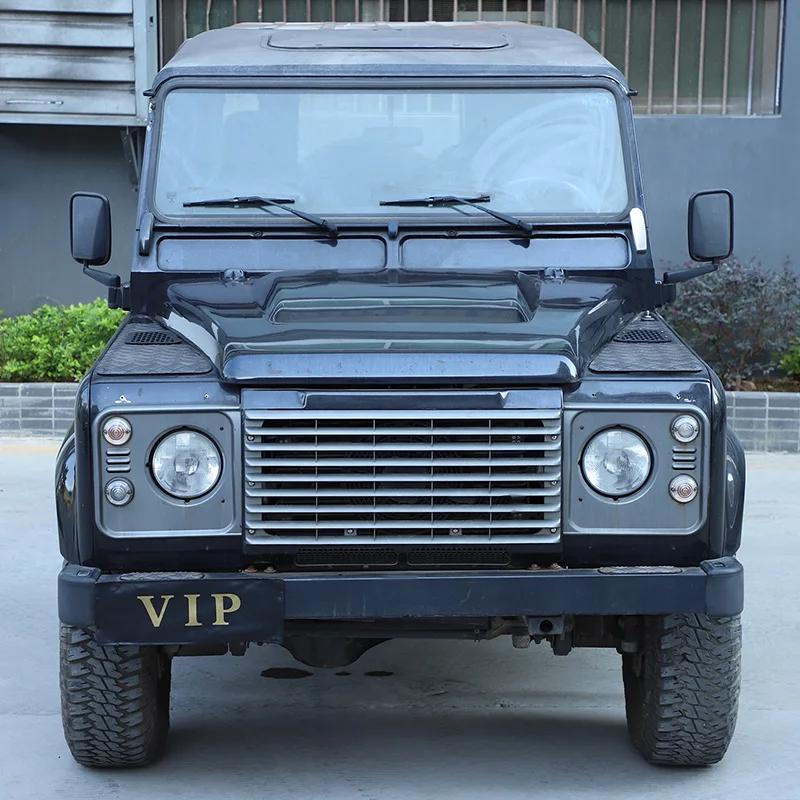 For 2004-18 Land Rover Defender 90 110 aluminum alloy car hood air outlet protective mesh cover sticker car exterior accessories