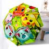 1pc Pokémon Pikachu, Charmander, Squirtle & Bulbasaur Automatic Opening Folding Umbrella, Portable 3-Fold Design with 8-Bone Iron Frame, Outdoor for F