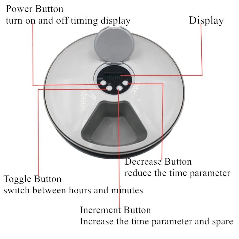 Automatic Pet Feeder Food Timing Dispenser Portion Control Food Dogs Feeding Anti Detachable Wet Cats Device Dry 5