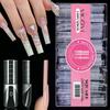 150 Pièces Espace Creux 3D Extension Française Avec Échelle Moule à Ongles Double Forme d'Ongles Couverture Complète Moules Réutilisables d'Extension d'Ongles