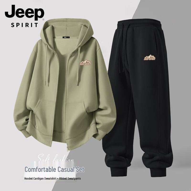 

JEEP SPIRIT Men s Hooded Sweatshirt & Pants Set 3XL