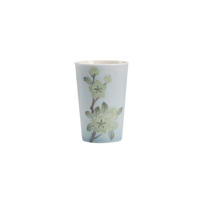 Twelve Flowers Teacup Set Handmade Ceramic Small Coke Cup Simple Modern Tea Drinking Master Cup Chinese Tea Room