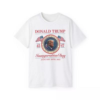 Camiseta Inauguración Trump, Camiseta Política, Top de Algodón para Hombre Mujer, Presidencial
