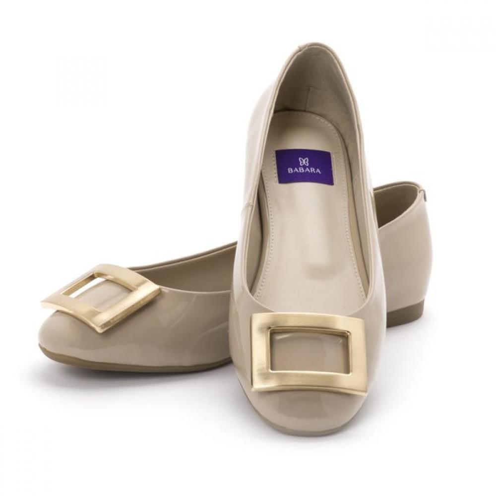 Barbara Leather Patent Square 1cm Flat Dib111 Be 240mm