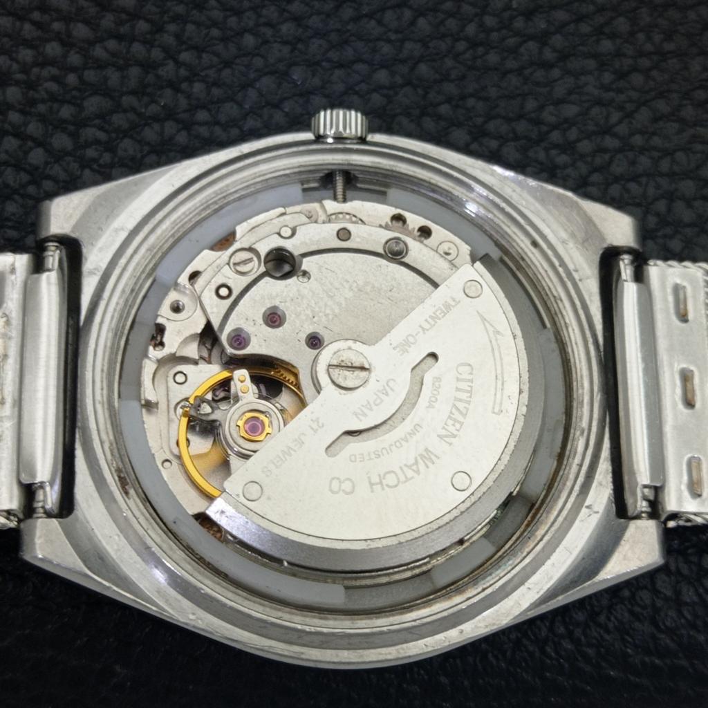 VINTAGE CITIZEN AUTOMATIC 8200 JAPAN MENS GOLDEN COLOR DIAL WATCH a702746-1 R210-a702746