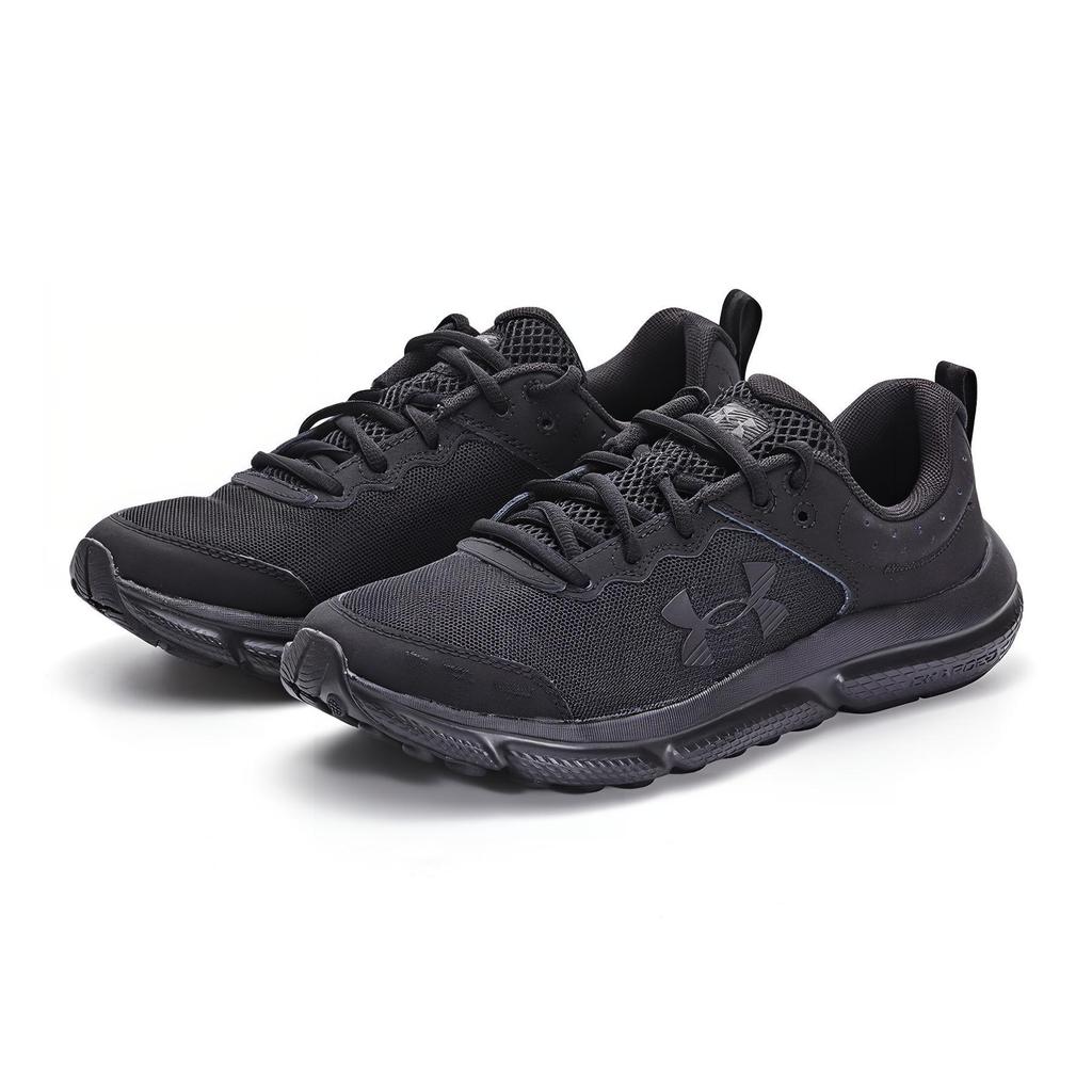 Under Armour Slip Resistant Wear Resistant Breathable Sweat Absorbing Lightweight Warm Low Top Running Shoes Kids Sneakers Black White Blue 3026182