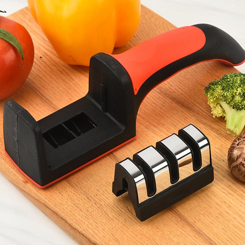 

Cutter Sharpener Multi-Stage Ergonomic Professional Precision Sharpening Stone Quick Anti-Slip Multifunctional Sharpener Tool червоний