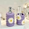 410ml creative daisy lotion separately bottled household toilet bathroom press type shower gel hand sanitizer bottle ceramic