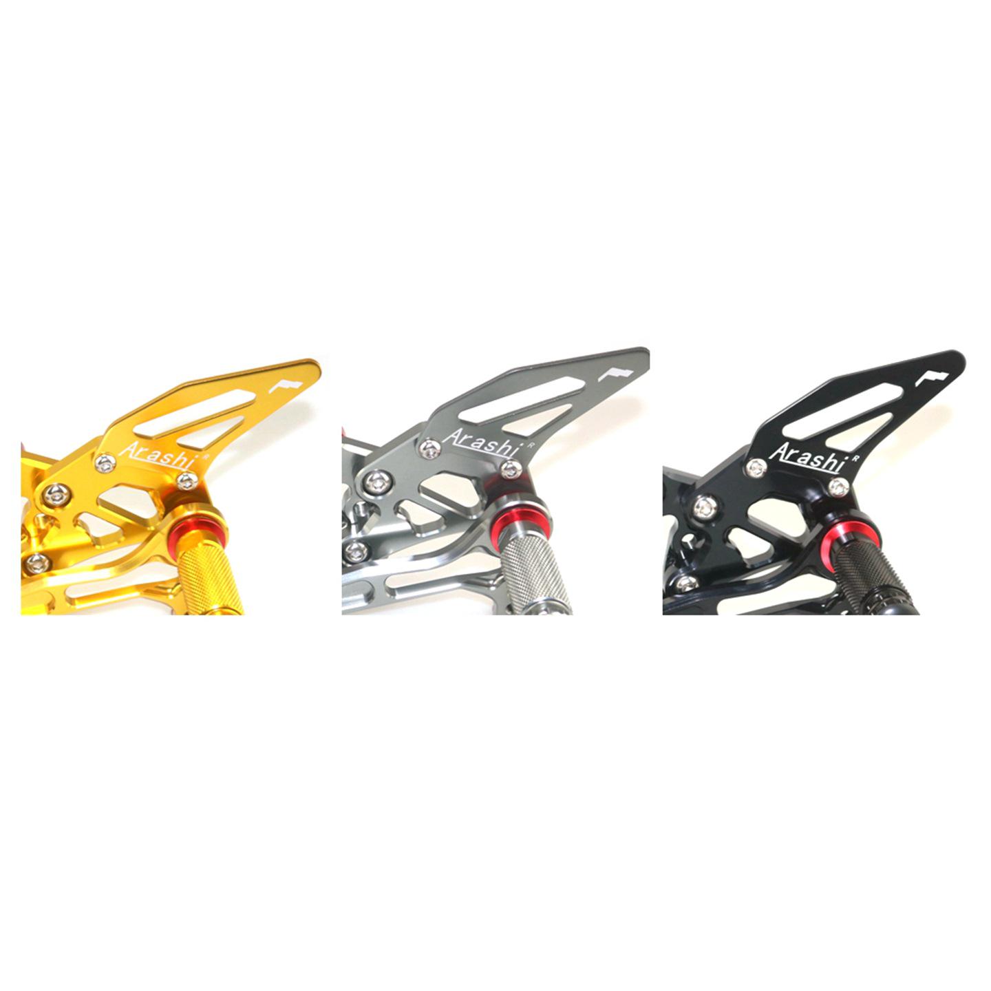 Запасные антискользящие накладки на подножки мотоцикла Arashi Small Pedal - Black and Red (Pair)