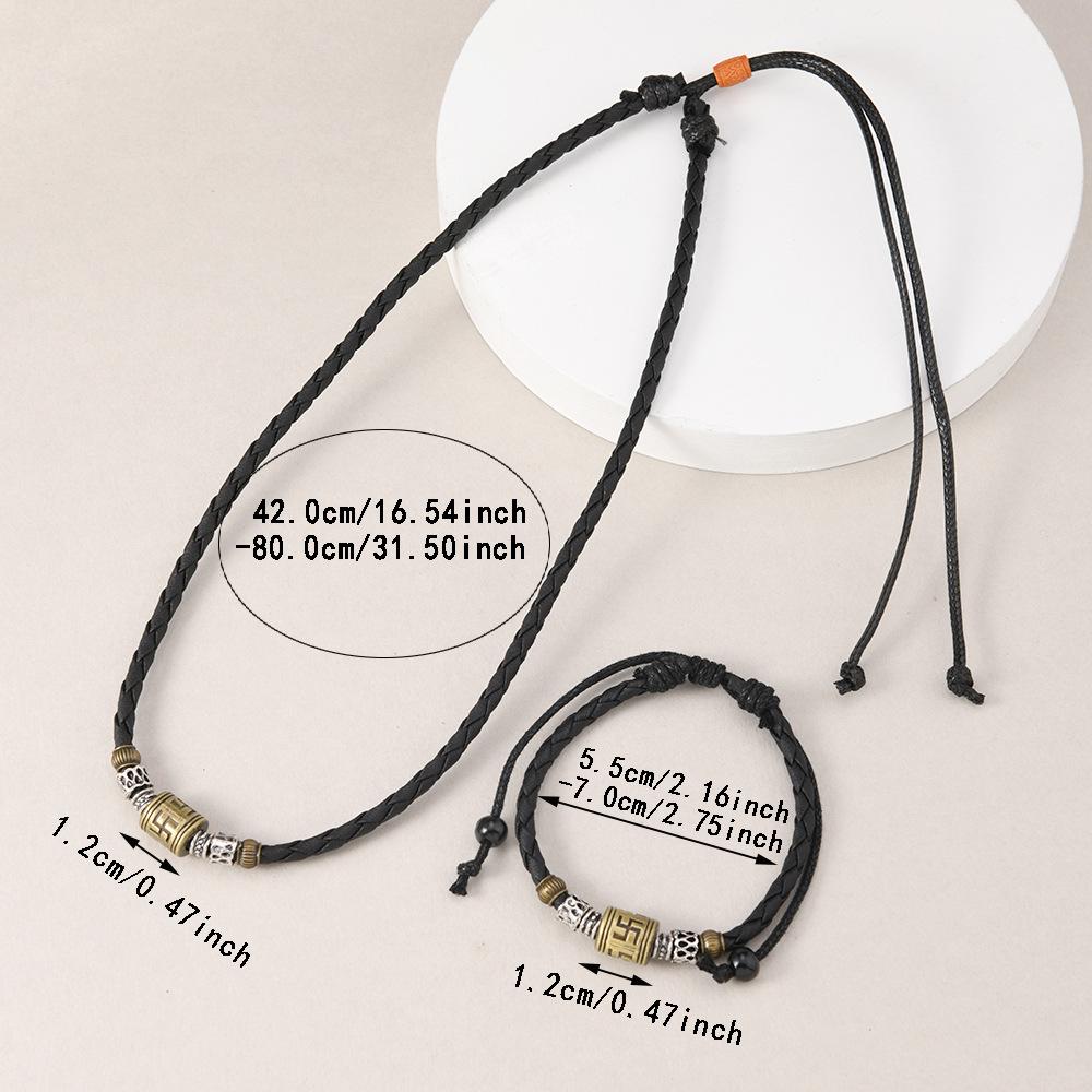 Universeller Charakter Totem Legierung Anhänger, Antike Gusswachsschnur, Verstellbarer Artikel, Armband, Retro Tibetischer Stil Metallzubehör