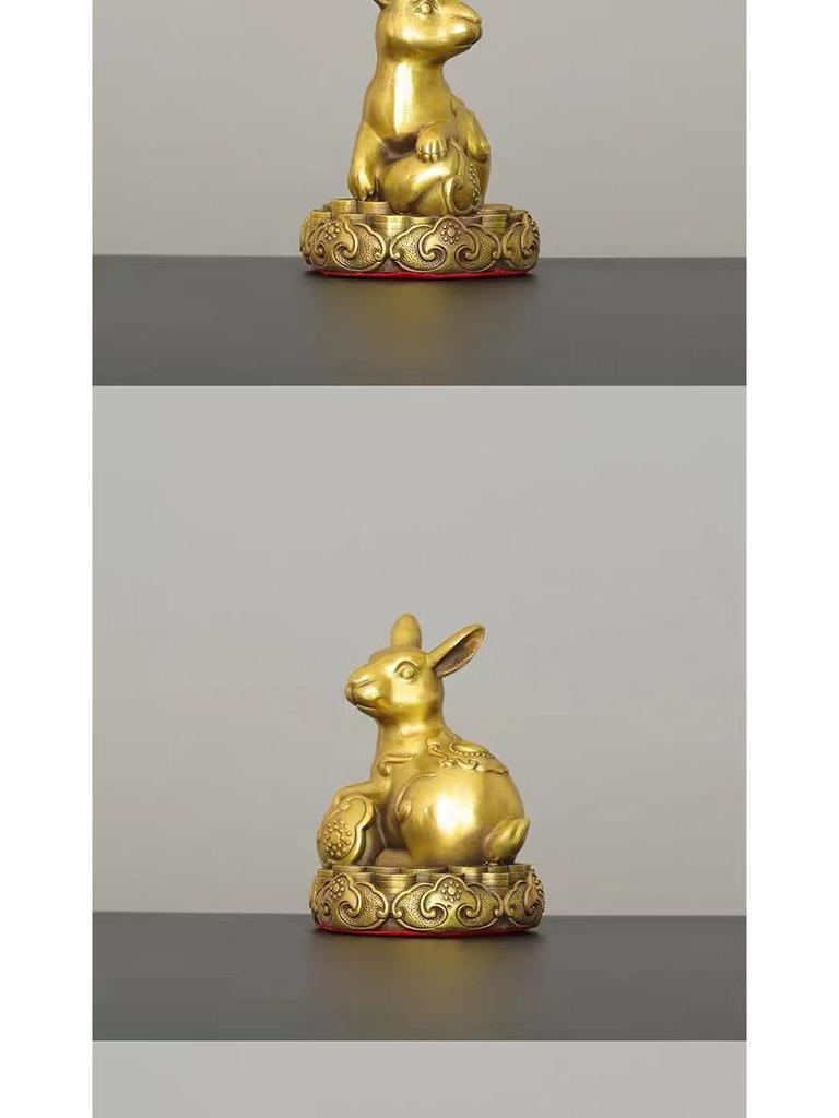 Complete Set of Brass and Copper Chinese Zodiac Ornaments: Rat, Ox, Tiger, Rabbit, Dragon, Snake, Horse, Sheep, Monkey, Rooster, Dog, Pig.