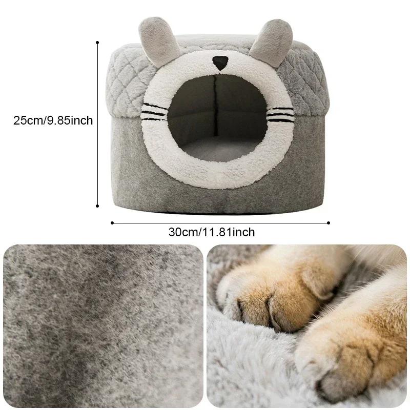 Cat Bed House Soft Plush Kennel Puppy Cushion Small Dogs Cats Nest Winter Warm Sleeping Pet Dog Bed Pet Mat Supplies Cat House