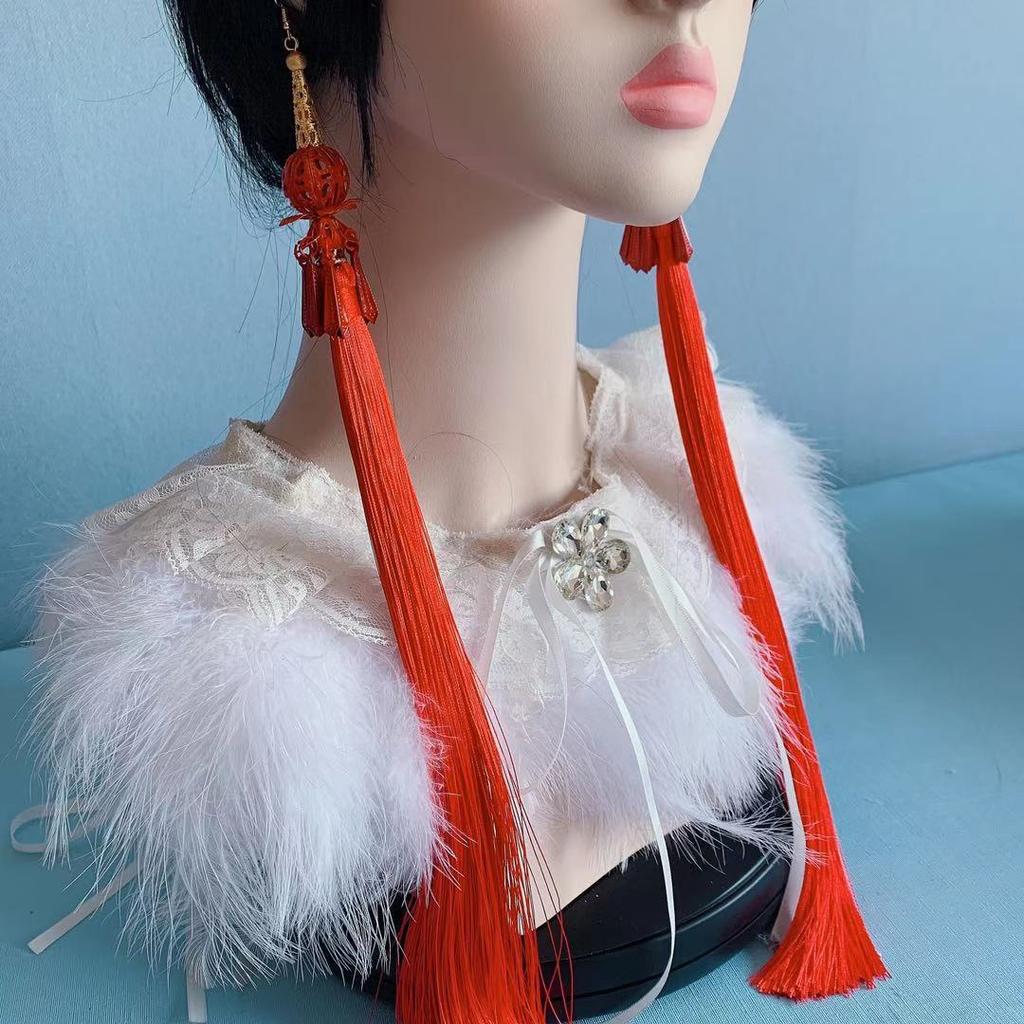 Bohemia Style Earrings Chinese Knot Lantern Pendant Long Tassel Earrings For Women Jewelry Accessories Christmas New Year Gift