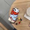 Korean Striped Patchwork KT Case for iPhone 17 Pro Max, Apple 16/15, Chain 14, Female 17