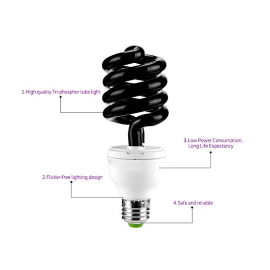 Insect Trap Light Bulbs Metal Spiral 220V Decorative UV Ultraviolet Fluorescent Light