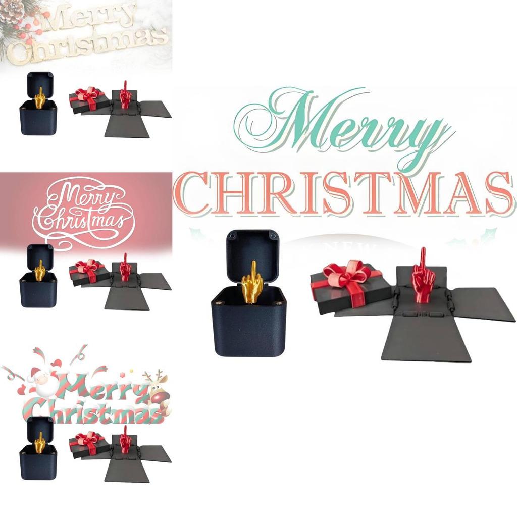 Unique And Creative Middle Finger In A Box Decorative Gift For Christmas Celebrations