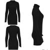 Sexy Mini Dress Women Autumn Solid Turtleneck Long Sleeve Sheath Dress Clubwear Partywear Elegant Bodycon Female