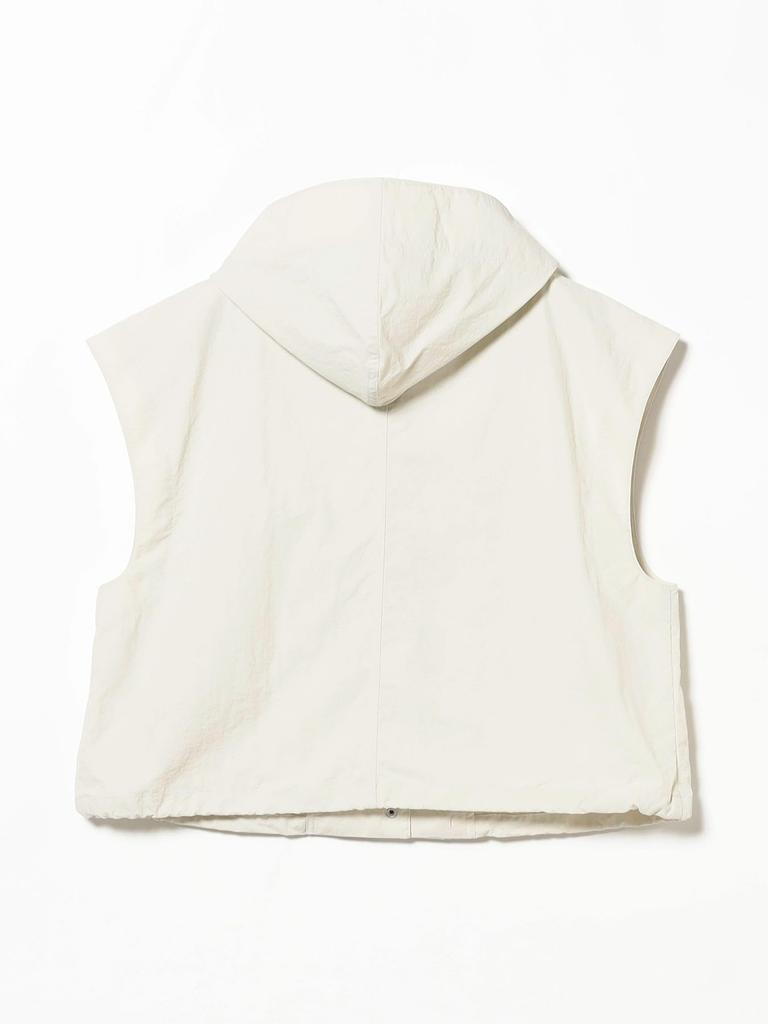 B:MING LIFE STORE by BEAMS Women's Water-Repellent Sleeveless Hoodie (S-M) IVORY M