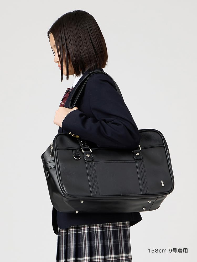 EASTBOY Venus Faux Leather Bag 6219009A Black 6 F (940) Japanese High School Bag