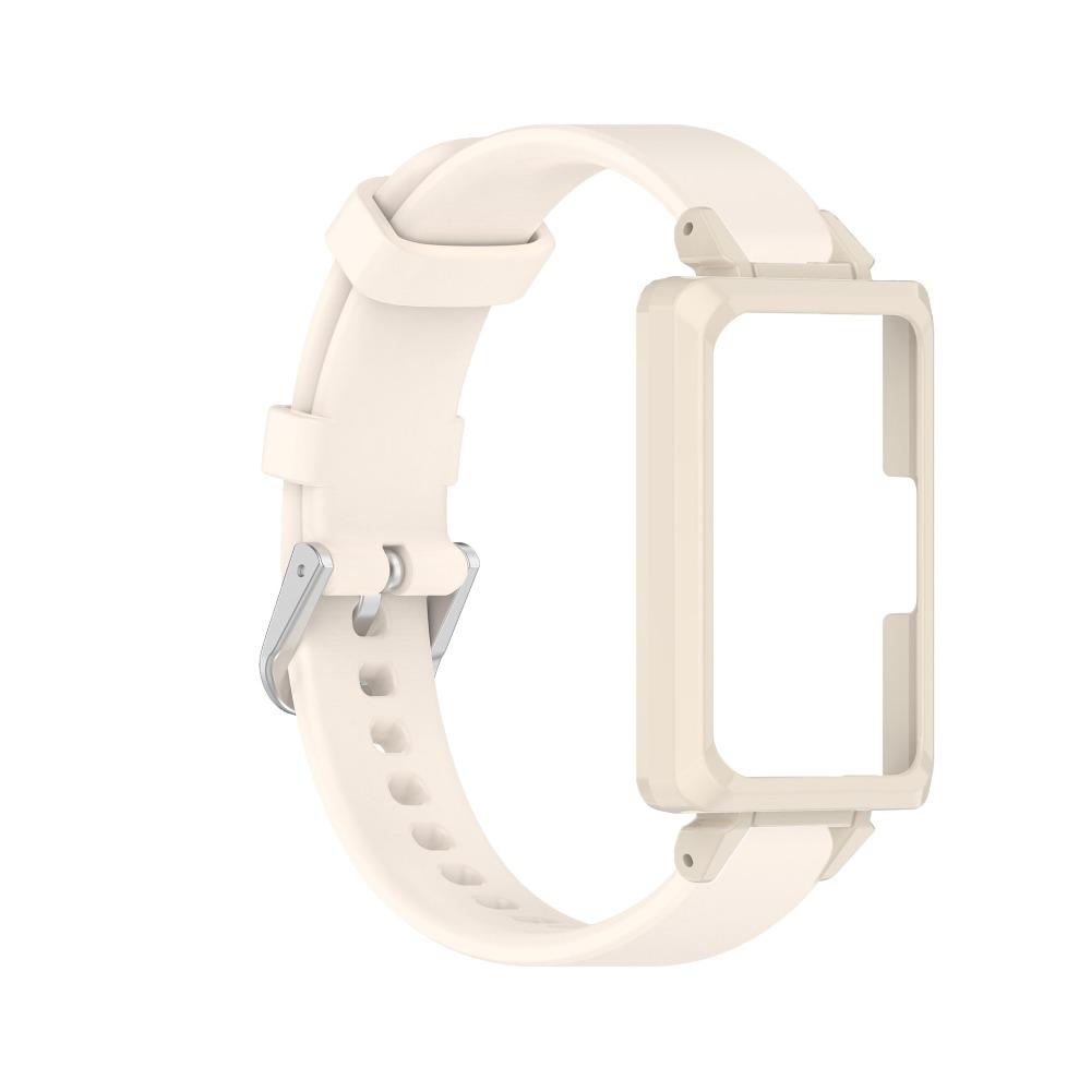 

2 in 1 TPU Case+Strap For Huawei band 11 Pro Bumper Cover Bracelect Wriststrap For Huawei band 11 Pro Watchband Replacement For huawei Band11 pro бежевый