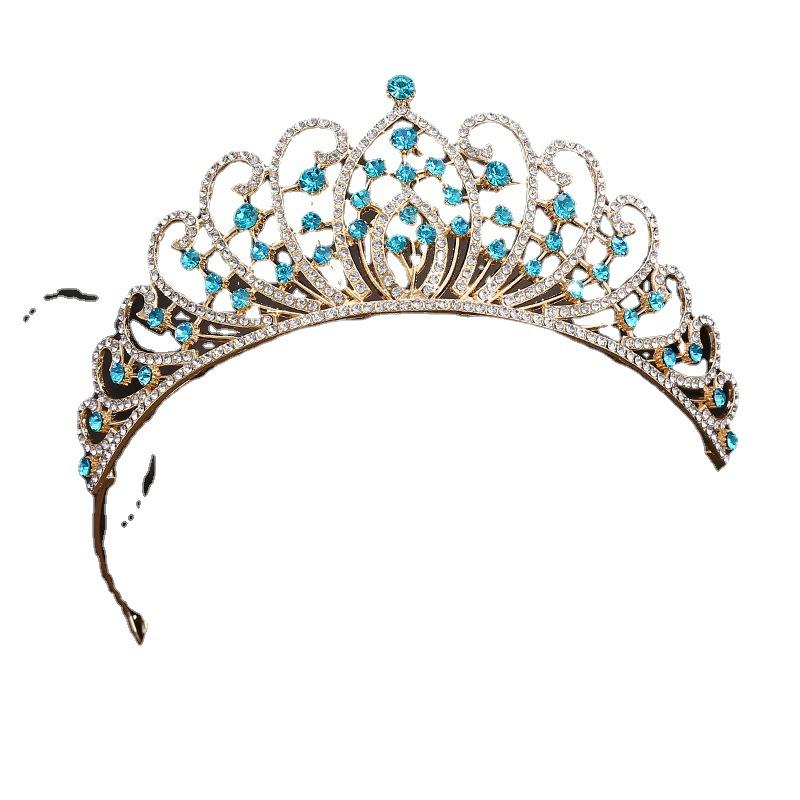 Alloy Crown Wedding Headwear Hair Accessories Banquet Party Hair Crown Alloy Rhinestone Crown Headband