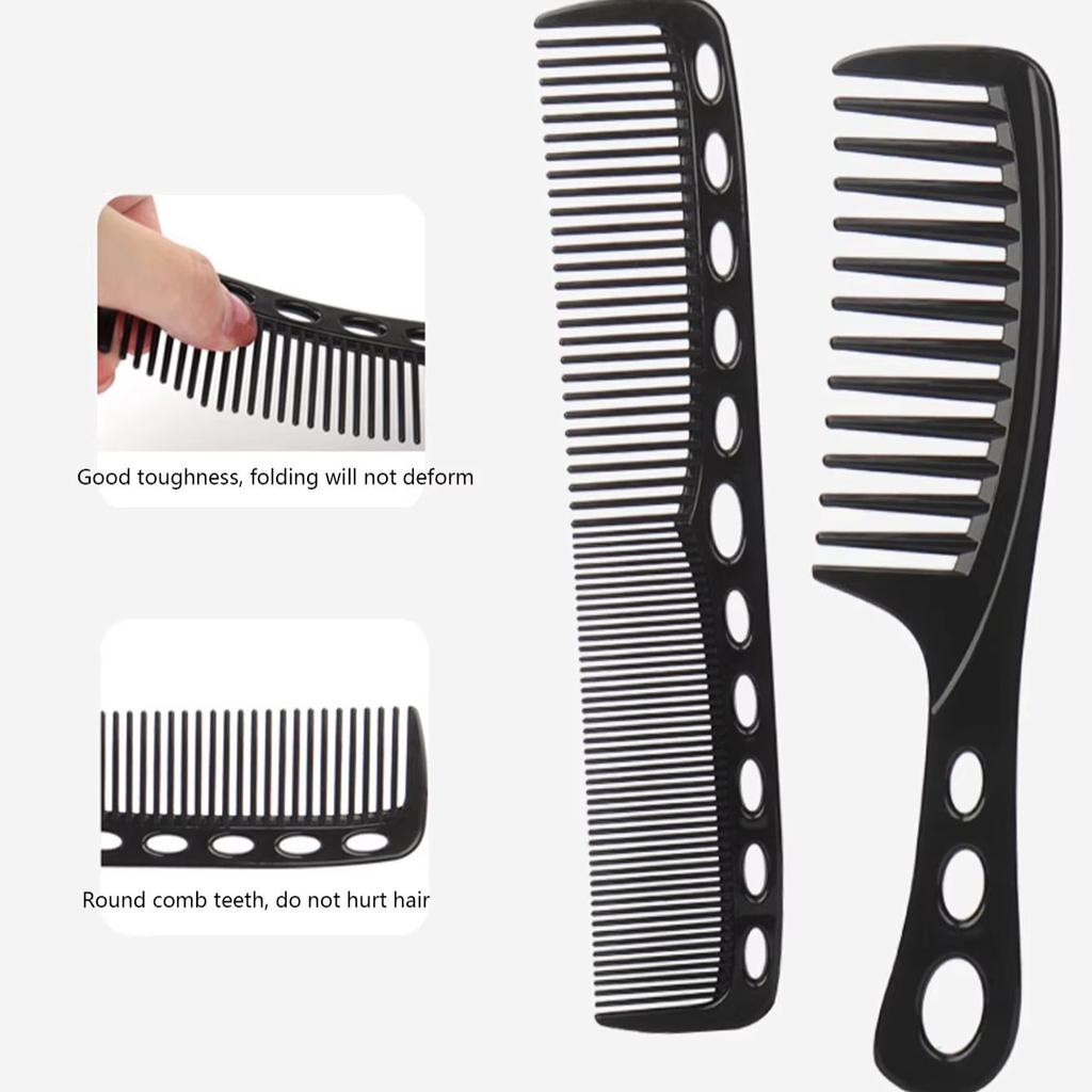 6pcs styling comb set, anti-static wide dense tooth pointed tail insertion comb combination comb, special for real hair wigs