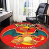 1pc Pokemon Charizard Office Round Area Rug, Indoor Mat Suitable For Office, Under Office Chairs Bedroom Living Room Home Decor, Room Deco