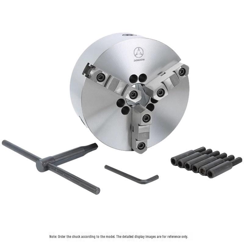 CNC Lathe Short Taper Three-Jaw Self-Centering Chuck K11250C/A16 with Jaws, Wrench, and Screws