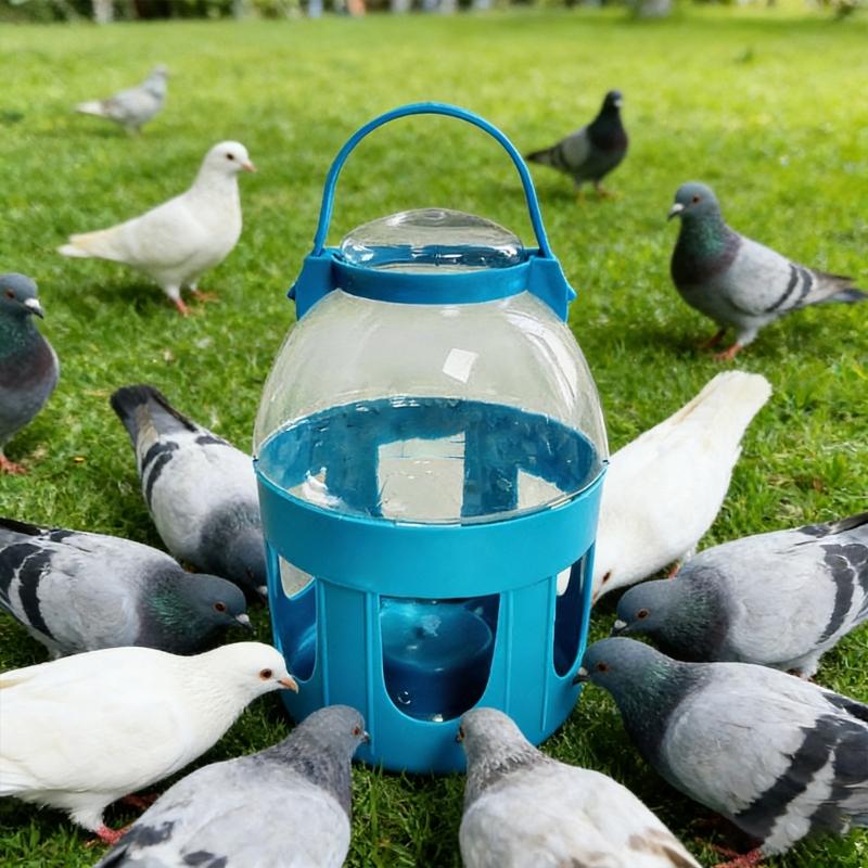 Bird Waterer Durable Automatic Pigeons Water Feeder Drinker with Handle Portable Water Container Easy to Clean