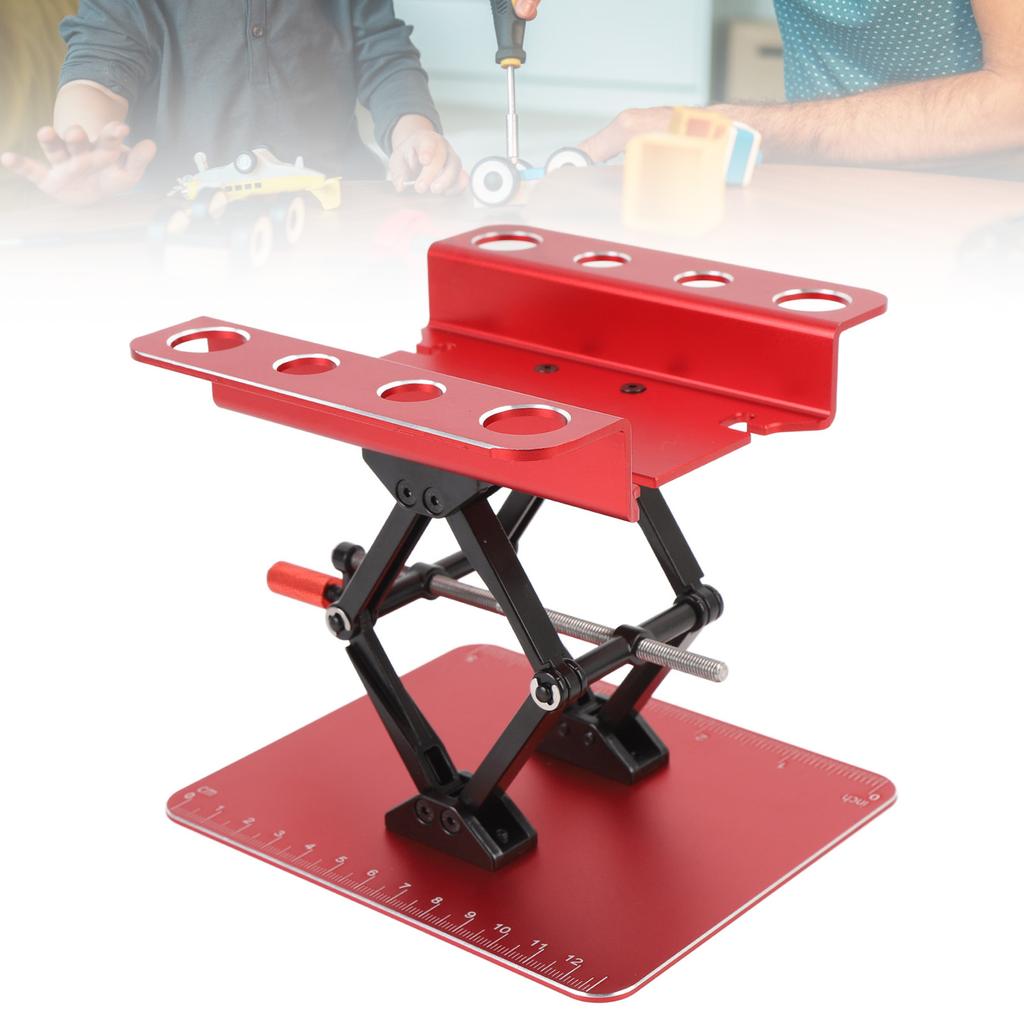 RC Car Work Stand Simulation Metal RC Repair Workstation Support Elevating Rotatable for 1:8 and 1:10 RC Car