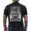 Trucker Patriotic American Flag Semi Truck Driver Skull T-Shirt