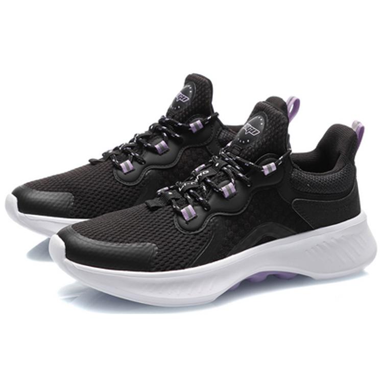 Li Ning Comfortable Rebound Lightweight Breathable Low top Running Shoes Women's Black AREQ022-4